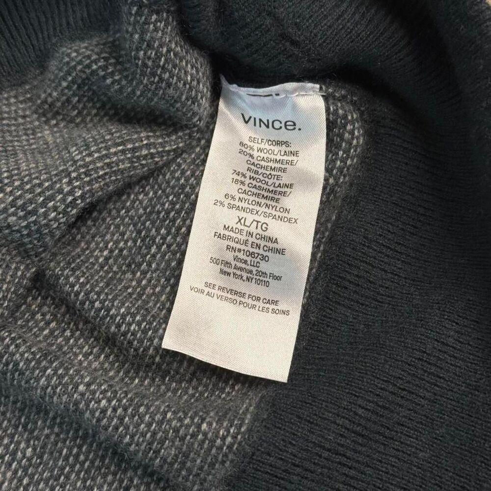 Vince Wool and Cashmere blend quarter zip sweater gray - Picture 4 of 6